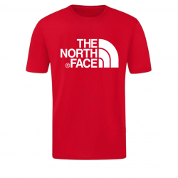 T-SHIRT 100% ΒΑΜΒΑΚΙ ΜΕ LOGO - ΚΟΚΚΙΝΟ- THE NORTH FACE ΜΕΓΑΛΟ
